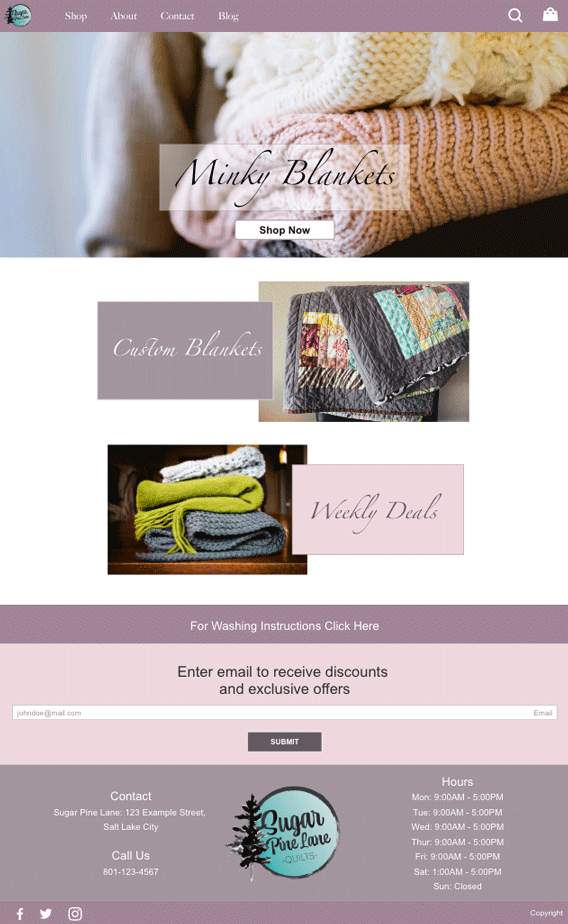 Medium fidelity wireframe of home page